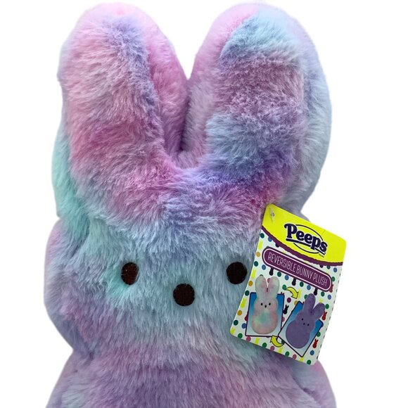 Peeps Reversible Bunny Plush Toy Multicolor Soft Stuffed Animal For Kids NWT 12” - Picture 2 of 9